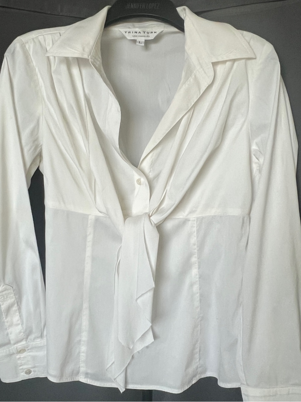 TINA TURK  Los Angeles White Button-Front Shirt